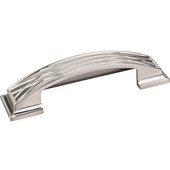  Aberdeen Collection 5'' W Lined Cup Cabinet Pull in Satin Nickel