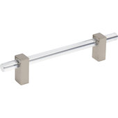  Spencer Collection Cabinet Bar Pull in Satin Nickel, 7-3/8'' W x 1-7/16'' D, Center to Center: 128mm (5-1/16'')