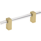  Spencer Collection Cabinet Bar Pull in Brushed Gold, 6-1/8'' W x 1-7/16'' D, Center to Center: 96mm (3-3/4'')