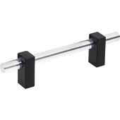  Spencer Collection Cabinet Bar Pull in Matte Black, 6-1/8'' W x 1-7/16'' D, Center to Center: 96mm (3-3/4'')