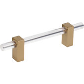  Spencer Collection Cabinet Bar Pull in Satin Bronze, 6-1/8'' W x 1-7/16'' D, Center to Center: 96mm (3-3/4'')