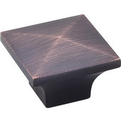  Cairo Collection 1-1/4'' W Square Cabinet Knob in Brushed Oil Rubbed Bronze