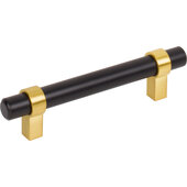  Key Grande Collection 5-3/8'' W Cabinet Bar Pull in Matte Black with Brushed Gold, 96mm (3-3/4'') Center-to-Center