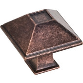  Tahoe Collection 1-1/4'' W Rustic Small Square Cabinet Knob in Distressed Oil Rubbed Bronze
