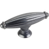 Glenmore Collection 2-5/8'' W Small Ribbed Cabinet T-Knob in Gun Metal