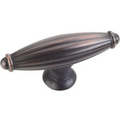  Glenmore Collection 2-5/8'' W Small Ribbed Cabinet T-Knob in Brushed Oil Rubbed Bronze