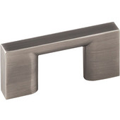 Sutton Collection 2-1/4'' W Cabinet Bar Pull in Brushed Pewter, 2-1/4'' W x 1'' D, Center to Center 32mm (1-1/4'')