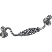 Tuscany Collection 5-15/16'' W Birdcage Cabinet Bail Pull with Backplates in Gun Metal