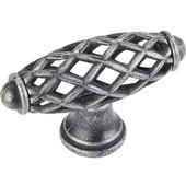 Tuscany Collection 2-5/16'' W Birdcage Cabinet T-Knob in Distressed Antique Silver