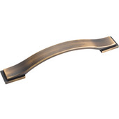  Mirada Collection 6-13/16'' W Strap Cabinet Pull in Antique Brushed Satin Brass