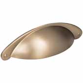  Lyon Collection 4-15/16'' W Shaker Cabinet Cup Pull In Satin Bronze