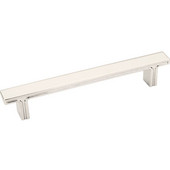  Anwick Collection 6-3/8'' W Rectangle Cabinet Pull in Polished Nickel, 6-3/8'' W x 1-1/16'' D, Center to Center 128mm (5'')