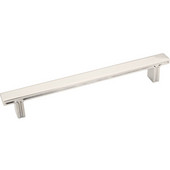  Anwick Collection 7-5/8'' W Rectangle Cabinet Pull in Polished Nickel, 7-5/8'' W x 1-1/16'' D, Center to Center 160mm (6-1/4'')