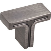  Anwick Collection 1-3/8'' W Rectangle Cabinet Knob in Brushed Pewter, 1-3/8'' W x 1-1/16'' D