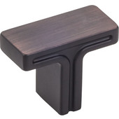  Anwick Collection 1-3/8'' W Rectangle Cabinet Knob in Brushed Oil Rubbed Bronze, 1-3/8'' W x 1-1/16'' D