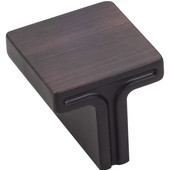  Anwick Collection 1-1/8'' W Rectangle Cabinet Knob in Brushed Oil Rubbed Bronze, 1-1/8'' W x 1-1/16'' D