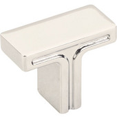  Anwick Collection 1-3/8'' W Rectangle Cabinet Knob in Polished Nickel, 1-3/8'' W x 1-1/16'' D