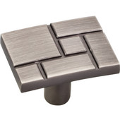  Breighton Collection 1-7/16'' W Rectangle Cabinet Knob in Brushed Pewter