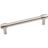  Hayworth Collection 6'' W Decorative Cabinet Pull in Satin Nickel, 6'' W x 1-3/8'' D, Center to Center 128mm (5'')
