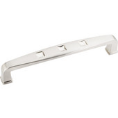  Modena Square Collection 5-9/16'' W Modern Cabinet Pull in Satin Nickel