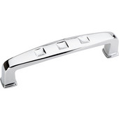  Modena Square Collection 4-1/4'' W Modern Cabinet Pull in Polished Chrome