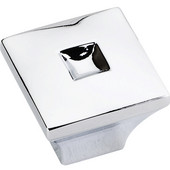  Modena Collection 1'' W Small Modern Square Cabinet Knob in Polished Chrome