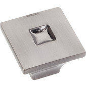 Modena Collection 1-3/16'' W Large Modern Square Cabinet Knob in Satin Black Nickel