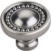  Prestige Collection 1-3/8'' Diameter Beaded Round Cabinet Knob in Brushed Pewter