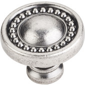  Prestige Collection 1-3/8'' Diameter Beaded Round Cabinet Knob in Distressed Pewter