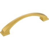  Roman Collection 6-1/4'' W Decorative Cabinet Pull, 128 mm (5'') Center to Center, Brushed Gold, 6-1/4'' W x 1-7/8'' D x 1-7/8'' H