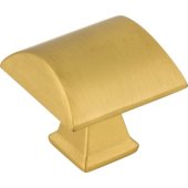  Roman Collection 1-1/4'' Decorative Cabinet Knob, Brushed Gold, 1-1/4'' W x 1-1/4'' D x 1-1/8'' H