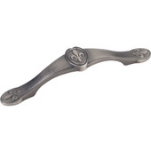  Bienville Collection 5-13/16'' W Fleur De Lis Cabinet Pull in Brushed Pewter