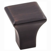  Marlo Collection 7/8'' W Small Square Decorative Cabinet Knob in Brushed Oil Rubbed Bronze