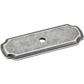  2-13/16'' W Cabinet Knob Backplate in Distressed Antique Silver
