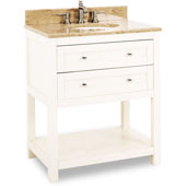  Astoria Modern Vanity with Marble Top & Sink, Cream White, 30''W x 22''D x 36''H