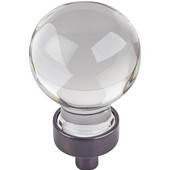  Harlow Collection 1-1/16'' Diameter Small Glass Sphere Decorative Cabinet Knob in Brushed Oil Rubbed Bronze