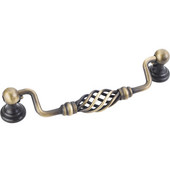  Zurich Collection 5-15/16'' W Twisted Iron Cabinet Bail Pull in Antique Brushed Satin Brass