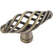  Zurich Collection 2'' W Twisted Iron Cabinet Knob in Antique Brushed Satin Brass