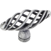  Zurich Collection 2'' W Twisted Iron Cabinet Knob in Distressed Antique Silver