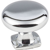  Belcastel 1 Collection 1-3/8'' Diameter Forged Look Flat Bottom Cabinet Knob in Polished Chrome, 1-3/8'' Diameter x 1-1/16''D