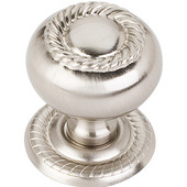  Rhodes Collection 1-1/4'' Diameter Hollow Steel Round Rope Knob with Backplate in Satin Nickel