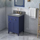  24'' Hale Blue Chatham Vanity, Boulder Cultured Marble Vanity Top, with Undermount Oval Sink, 25'' W x 22'' D x 36'' H