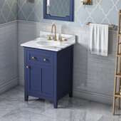  24'' Hale Blue Chatham Vanity, Calacatta Vienna Quartz Vanity Top, with Undermount Oval Sink, 25'' W x 22'' D x 35-3/4'' H