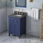  24'' Hale Blue Chatham Vanity, Grey Quartz Vanity Top, with Undermount Rectangle Sink, 25'' W x 22'' D x 35-3/4'' H