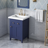  24'' Hale Blue Chatham Vanity, Lavante Cultured Marble Vessel Vanity Top, with Integrated Rectangle Sink, 25'' W x 22'' D x 37-1/2'' H