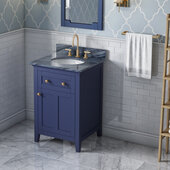  24'' Hale Blue Chatham Vanity, Grey Marble Vanity Top, with Undermount Oval Sink, 25'' W x 22'' D x 35-3/4'' H