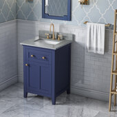  24'' Hale Blue Chatham Vanity, Steel Grey Cultured Marble Vanity Top, with Undermount Rectangle Sink, 25'' W x 22'' D x 36'' H