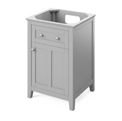  24'' Grey Chatham Bathroom Vanity Base Cabinet Only, 24'' W x 21-1/2'' D x 35'' H