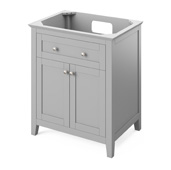  30'' Grey Chatham Bathroom Vanity Base Cabinet Only, 30'' W x 21-1/2'' D x 35'' H