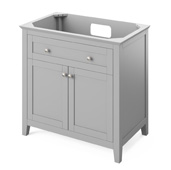  36'' Grey Chatham Bathroom Vanity Base Cabinet Only, 36'' W x 21-1/2'' D x 35'' H